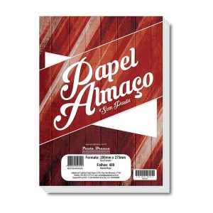 Papel Almaço sem pauta com 400 folhas.
