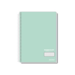 Cadernos Pauta Branca Coleção Office Colors, modelos universitário, 1/4 e 1/8, com opção quadriculada 7x7. Capas minimalistas em cores neutras, ideais para um visual profissional e elegante.