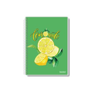 Caderno universitário 1 matéria coleção Uau – capa elegante com design clean e sofisticado, 96 folhas, pauta branca.