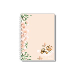 Caderno universitário 1 matéria coleção Uau – capa elegante com design clean e sofisticado, 96 folhas, pauta branca.