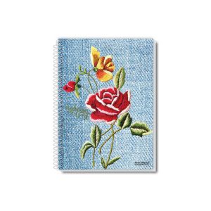 Caderno universitário 1 matéria coleção Uau – capa elegante com design clean e sofisticado, 96 folhas, pauta branca.