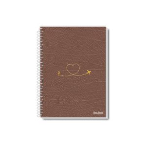 Caderno universitário 1 matéria coleção Uau – capa elegante com design clean e sofisticado, 96 folhas, pauta branca.