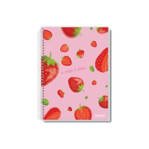 Caderno universitário 1 matéria coleção Uau – capa elegante com design clean e sofisticado, 96 folhas, pauta branca.