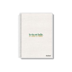 Caderno universitário 1 matéria coleção Uau – capa elegante com design clean e sofisticado, 96 folhas, pauta branca.